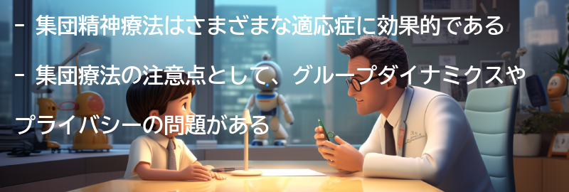 集団精神療法の適応症と注意点の要点まとめ