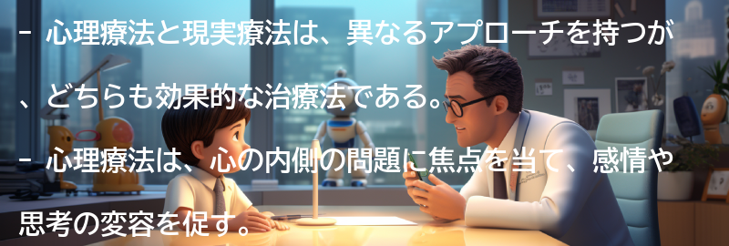 心理療法と現実療法の成功事例の要点まとめ