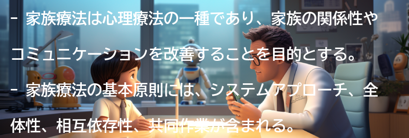家族療法の基本原則の要点まとめ