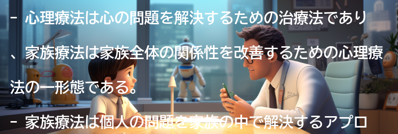 心理療法と家族療法の関係性の要点まとめ