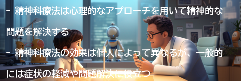 精神科療法の効果とは？の要点まとめ