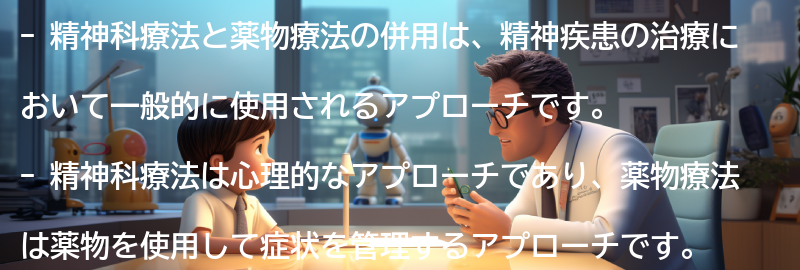 精神科療法と薬物療法の併用による効果の要点まとめ
