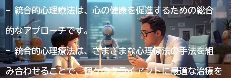 統合的心理療法の適用範囲と注意点の要点まとめ