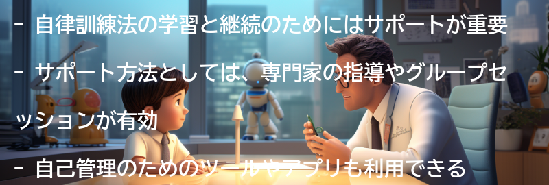 自律訓練法の学習と継続のためのサポート方法の要点まとめ
