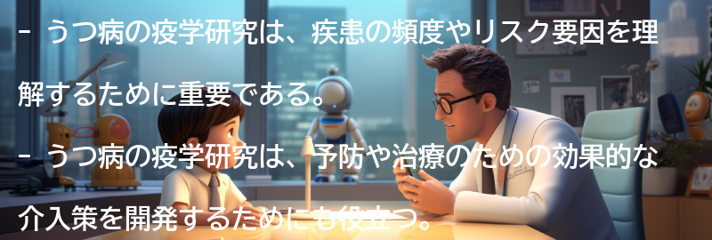 うつ病の疫学研究の重要性の要点まとめ