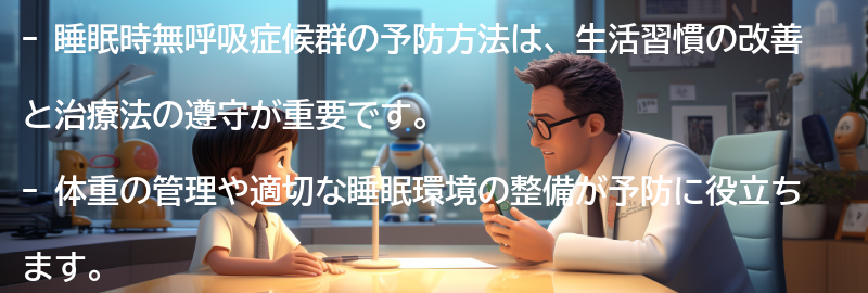 睡眠時無呼吸症候群の予防方法とは？の要点まとめ