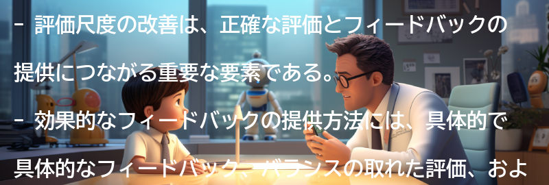 評価尺度の改善と効果的なフィードバックの提供方法の要点まとめ