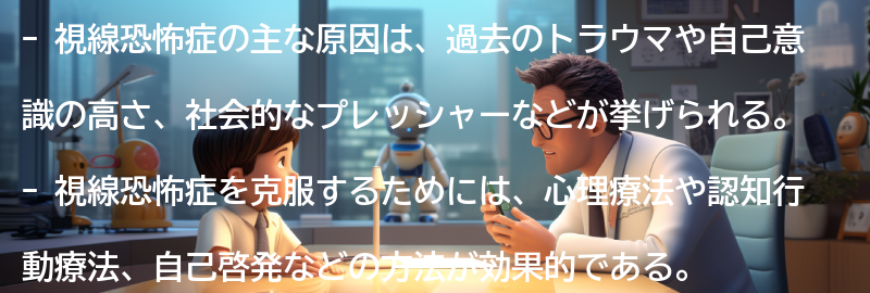 視線恐怖症の主な原因とは？の要点まとめ