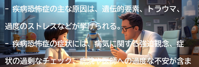疾病恐怖症の主な原因は何ですか？の要点まとめ