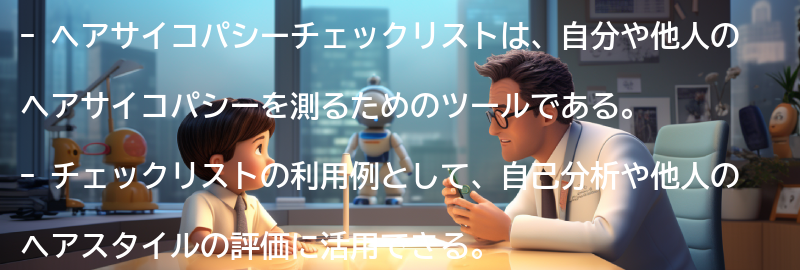 ヘアサイコパシーチェックリストの利用例と効果の要点まとめ