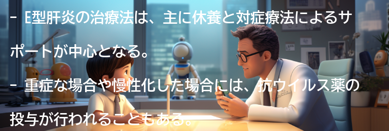E型肝炎の治療法とは？の要点まとめ