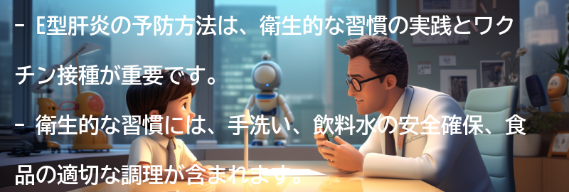 E型肝炎の予防方法とは？の要点まとめ