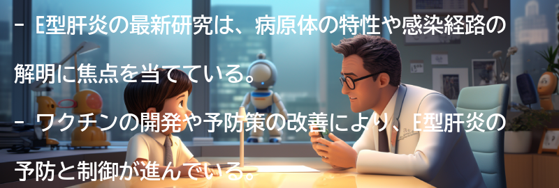 E型肝炎の最新研究と将来の展望の要点まとめ
