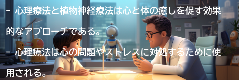 心理療法と植物神経療法の適応症と注意点の要点まとめ
