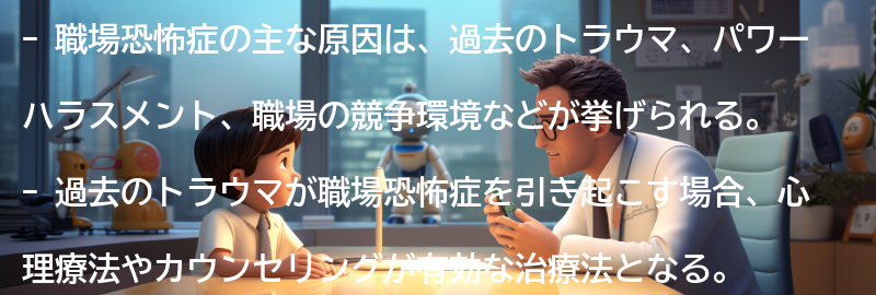 職場恐怖症の主な原因の要点まとめ