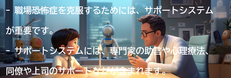 職場恐怖症を克服するためのサポートシステムの要点まとめ