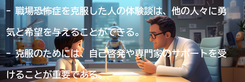 職場恐怖症を克服した人の体験談の要点まとめ