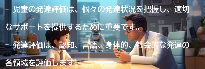 児童の発達評価の重要性の要点まとめ