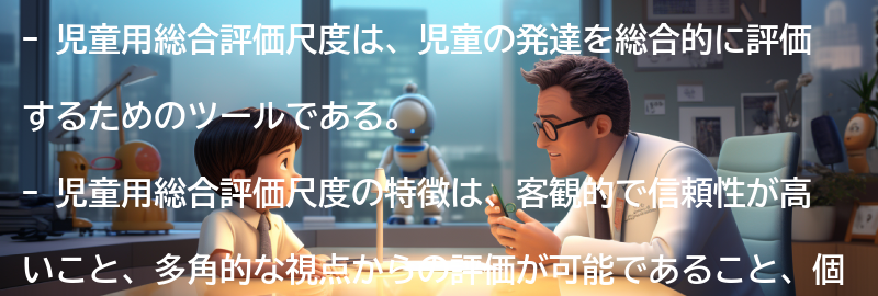 児童用総合評価尺度の特徴と利点の要点まとめ