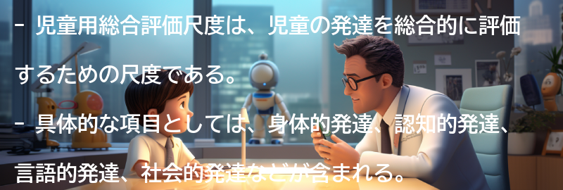 児童用総合評価尺度の具体的な項目と評価方法の要点まとめ