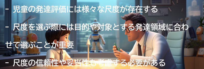 児童の発達評価における尺度の選び方のポイントの要点まとめ