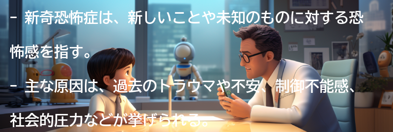 新奇恐怖症の主な原因とは？の要点まとめ