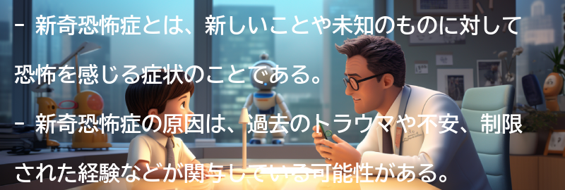 新奇恐怖症を克服するための方法とは？の要点まとめ