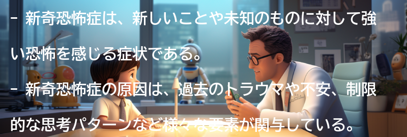 新奇恐怖症に関する実例と成功ストーリーの要点まとめ