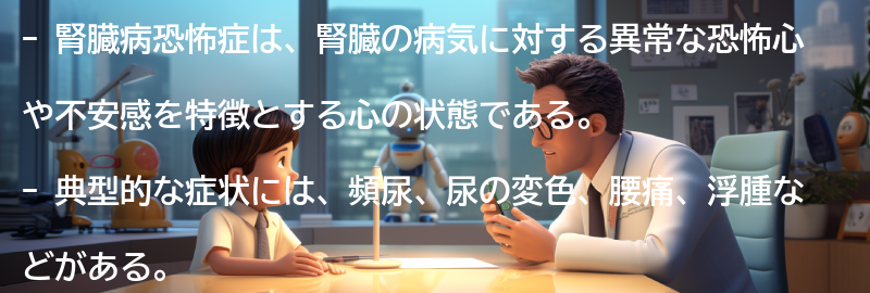 腎臓病恐怖症の典型的な症状とは？の要点まとめ
