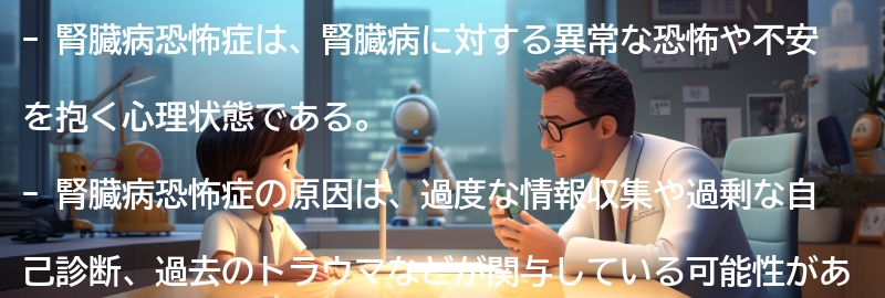 腎臓病恐怖症を克服するためのヒントとアドバイスの要点まとめ