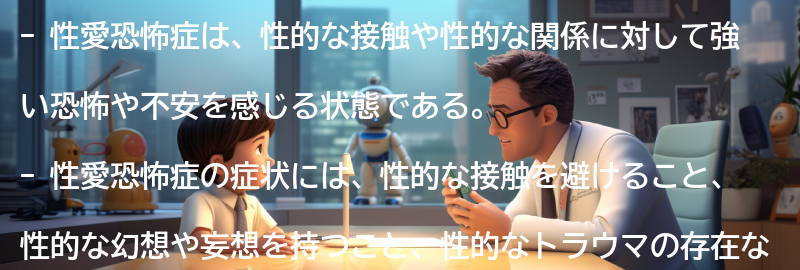 性愛恐怖症の診断と治療法の要点まとめ