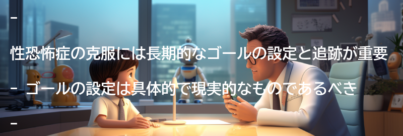 性恐怖症の克服に向けた長期的なゴールの設定と追跡の要点まとめ