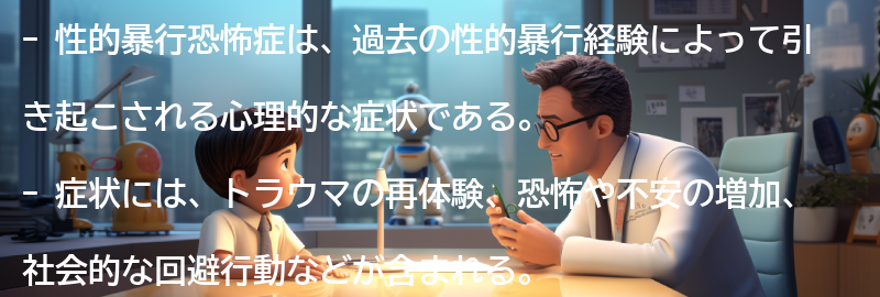 性的暴行恐怖症の症状とは？の要点まとめ