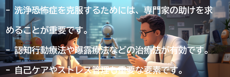 洗浄恐怖症の克服方法の要点まとめ