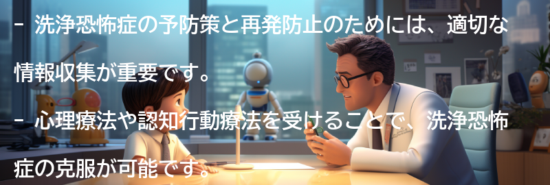 洗浄恐怖症の予防策と再発防止のための注意点の要点まとめ
