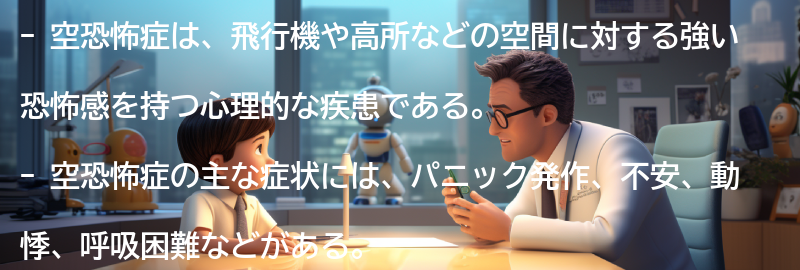空恐怖症の主な症状とは？の要点まとめ