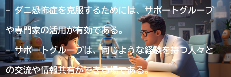 ダニ恐怖症を克服するためのサポートグループや専門家の活用の要点まとめ