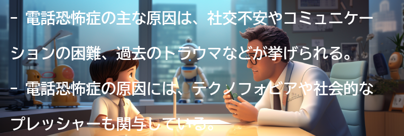 電話恐怖症の主な原因の要点まとめ