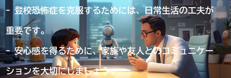 登校恐怖症を克服するための日常生活の工夫の要点まとめ