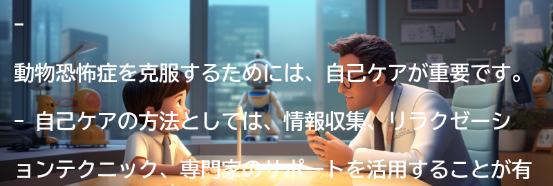 動物恐怖症を克服するための自己ケア方法の要点まとめ