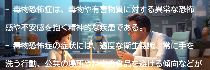 毒物恐怖症の症状とは？の要点まとめ