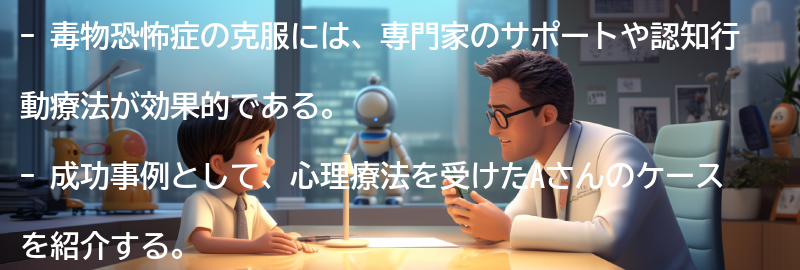 毒物恐怖症の克服に向けた成功事例の紹介の要点まとめ