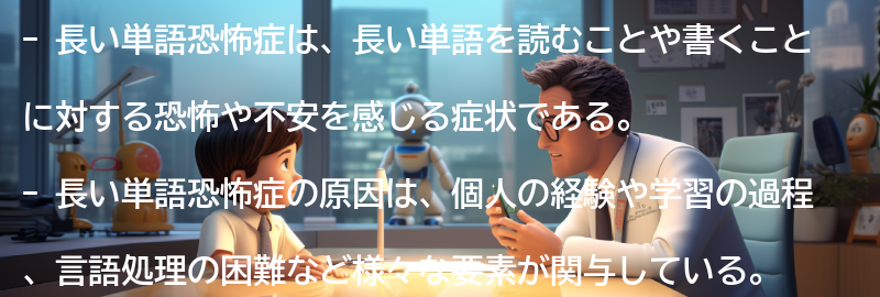長い単語恐怖症の原因とは？の要点まとめ