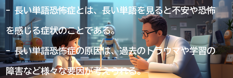 長い単語恐怖症を克服するための実践的なアドバイスの要点まとめ