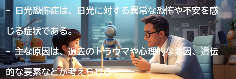 日光恐怖症の主な原因とは？の要点まとめ