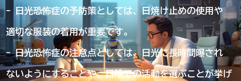 日光恐怖症の予防策と注意点の要点まとめ