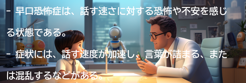 早口恐怖症の症状とは?の要点まとめ