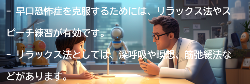 早口恐怖症の克服方法とは?の要点まとめ