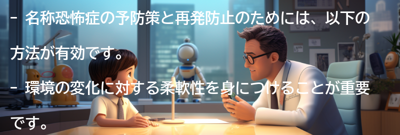 名称恐怖症の予防策と再発防止のためにの要点まとめ