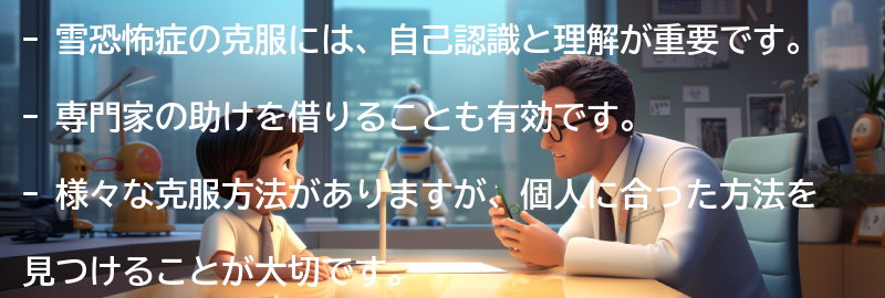 雪恐怖症を克服するための方法の要点まとめ